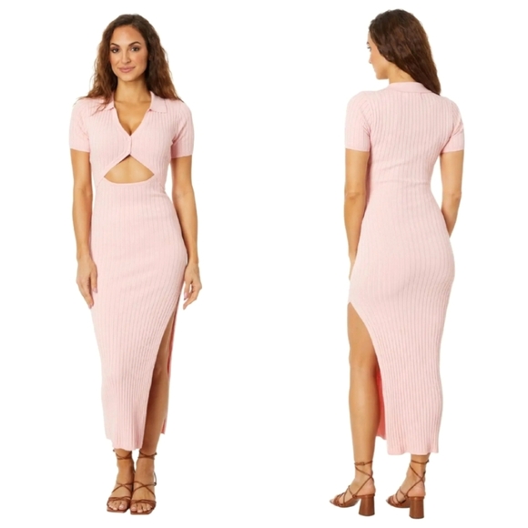 NWT L* Space Lena Cutout Midi Dress- Macaroon - Picture 5 of 9